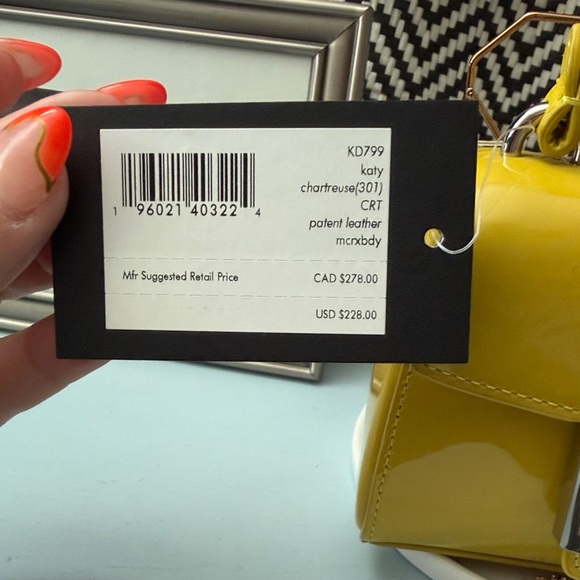 kate spade Yellow Patent Micro Top-Handle Bag - Picture 2 of 6